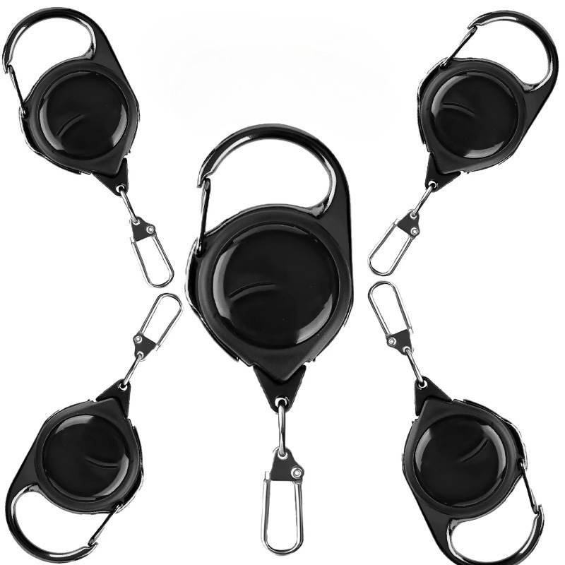 Conventional Reel - Einziehbare Hochleistungs-Zugrolle mit Karabiner, starkem Stahlseil,