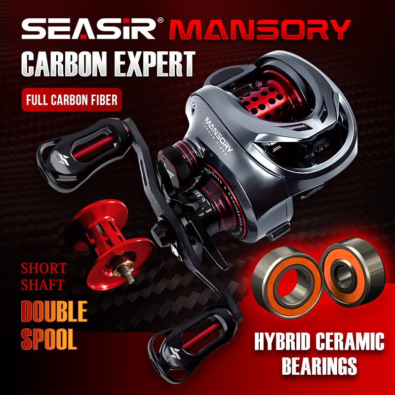 Ice Fishing Reel - Seasir Mansory Baitcasting Angelrolle, 146 g,