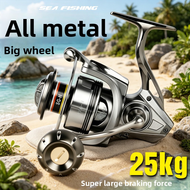 Ice Fishing Reel - Hochwertige Vollmetall-Spinnrollen, geeignet für Meeresangeln, Köderangeln,