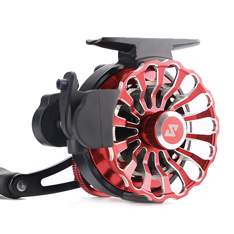 Ice Fishing Reel - HASIDA Scorching Moon Vollmetall-ICE-Rolle mit Gummiknopf,