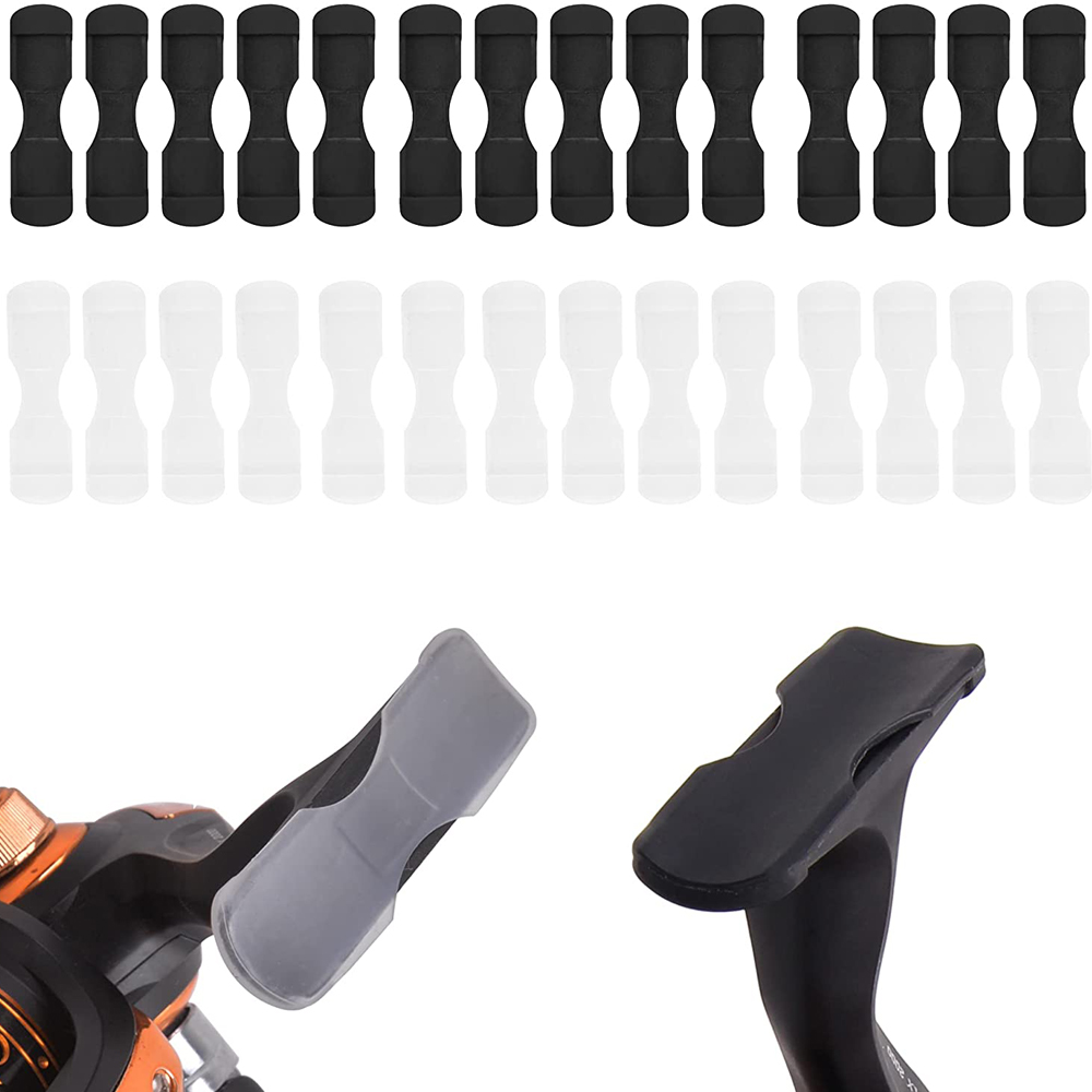 Trolling Reel - 40/100Pcs Gummi Angeln reel Schutz basis