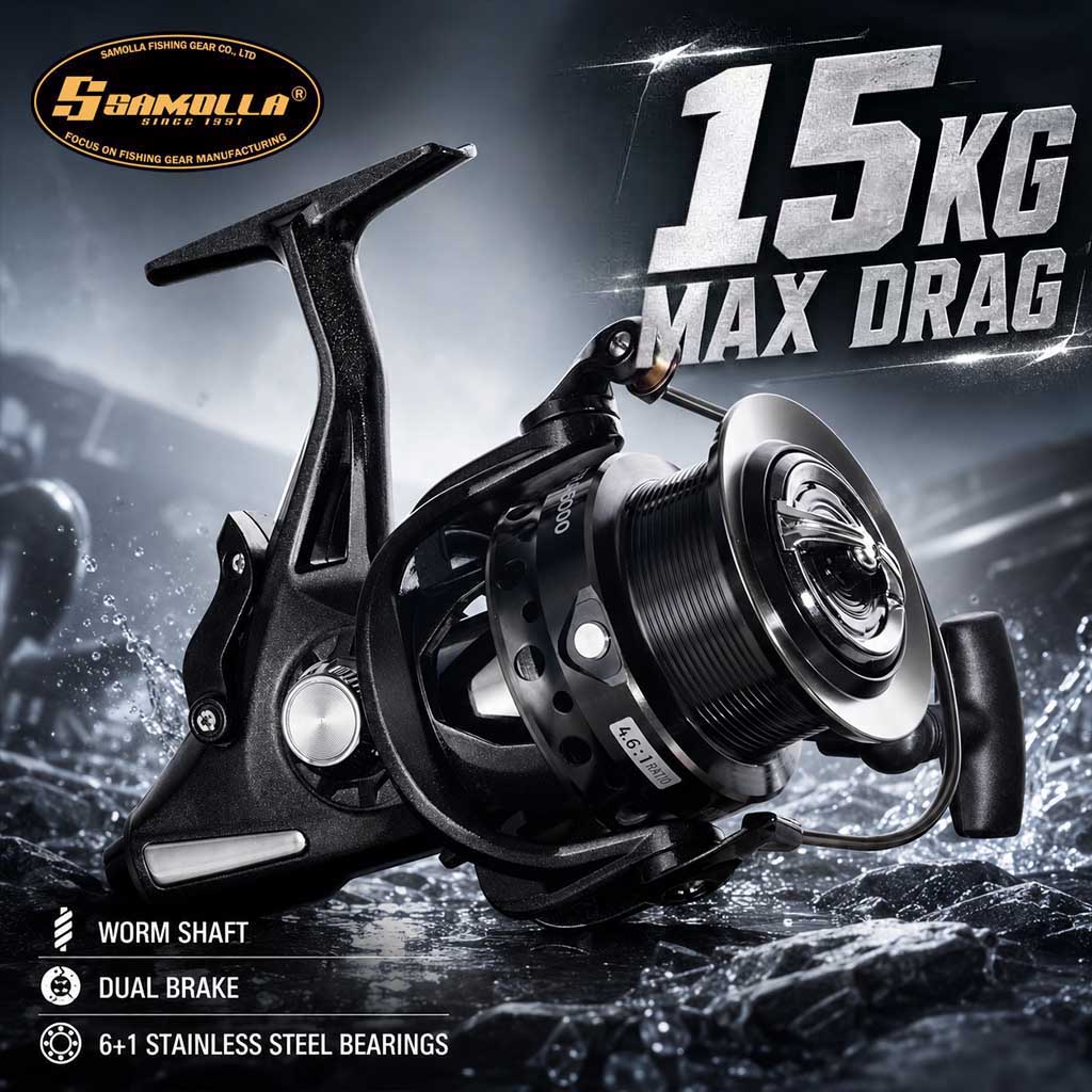 SAMOLLA Spinnrolle mit Doppelb – Reel Drag Knob Bewertung und Preis